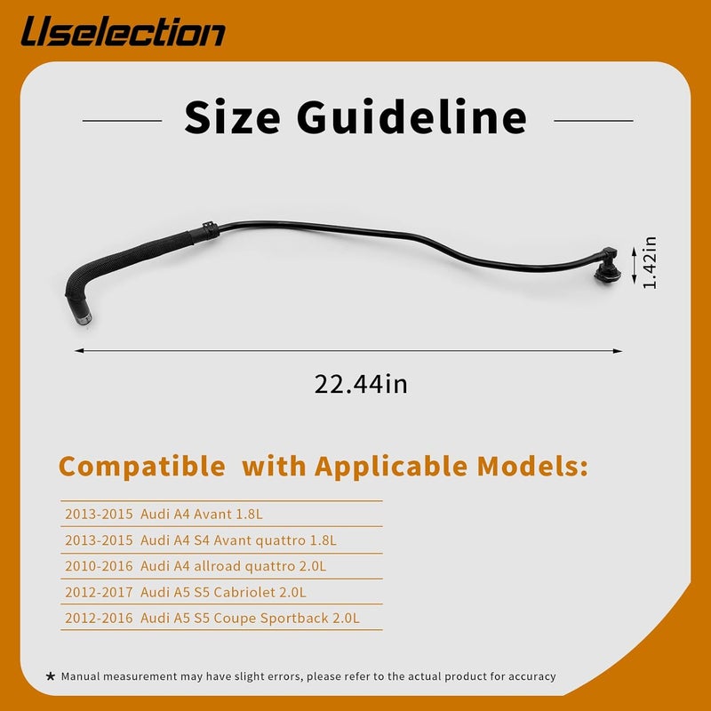 Uselection 8K0121081CA Engine Coolant Overflow Reservoir Tank Hose For Audi A4 S4 A5 8K0121081BT - Image 3